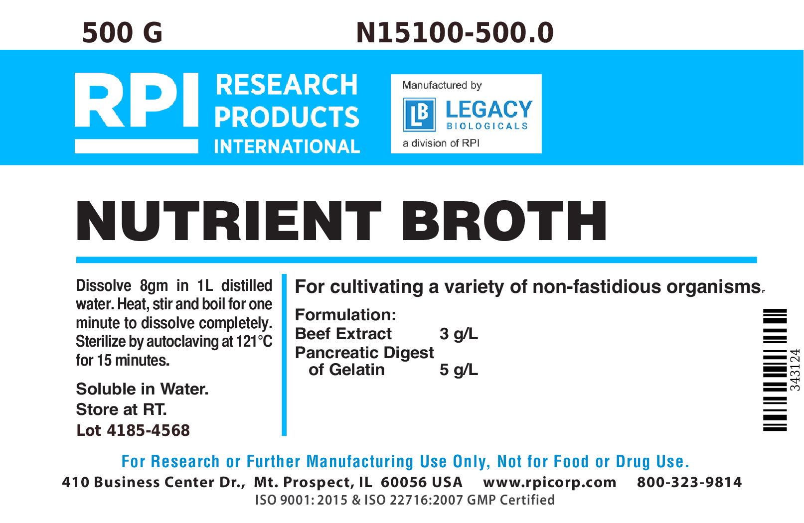 Nutrient Broth, 500 Grams