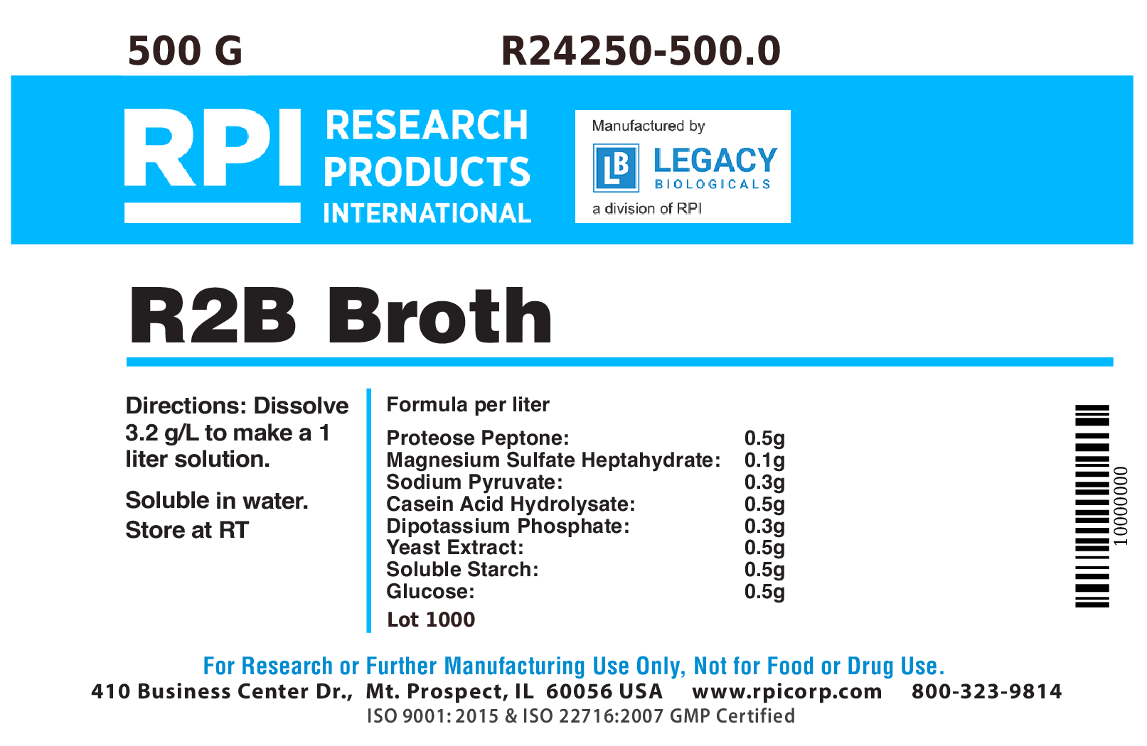 R2B Broth, 500 Grams