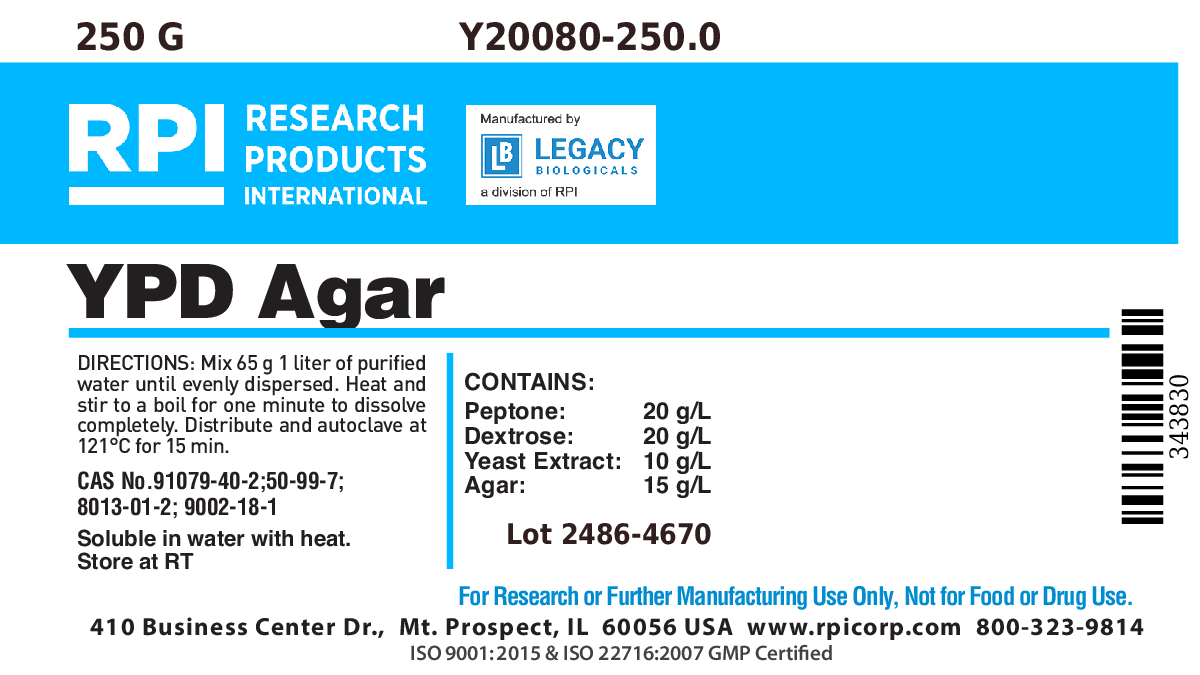YPD Agar, 250 Grams