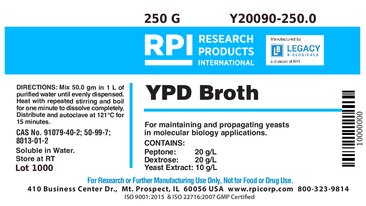 YPD Broth, 250 Grams