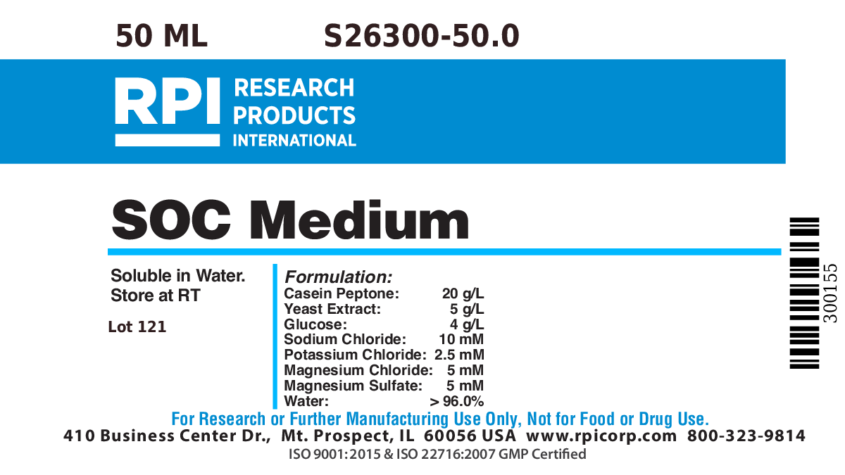 SOC Medium Liquid, 5 x 10 Milliliters